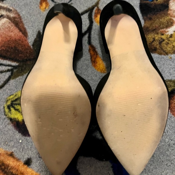 SHOEDAZZLE Deetra Black Faux Suede d’Orsay Stiletto Pumps - Picture 7 of 7